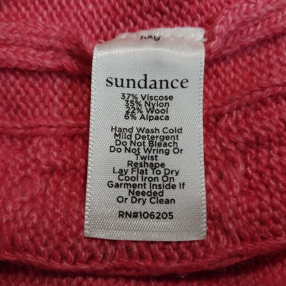 Sundance Medium Coral Button-Up Cardigan Sweater Viscose,Wool,Alpaca,Nylon - Picture 11 of 12